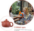 BESTOYARD Handmade Chinese Tea Pot, Feng Shui Teapot Ornament, Purple Sand Mud Kettle