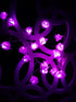 Fantasee LED Rose Flower String Lights, Battery Operated Decoration for Wedding, Home, Party, 6.6ft 20 LEDs (Purple)