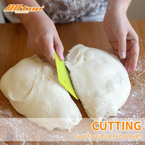 ALLTOP Hard Bench Scraper Premium Quality Bread Tools for Homemade Baking,Dough Cutter with Versatile Usage - Vibrant