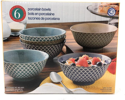 Set of 6 Porcelain Bowls