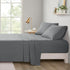 Intelligent Design Microfiber Bed Sheet Set, Wrinkle Resistant, Soft Sheets with 12" Pocket, Queen, Charcoal, 4 Piece