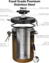 Tea,Flour,Cereal,Sugar,22OZ,Copper Veken Coffee Canister with Window,Airtight Stainless Steel Kitchen Food Storage