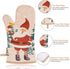 BESTONZON Cute Christmas Oven Mitt Set, Heat Resistant Oven Gloves and Pot Holders for Kitchen Decoration