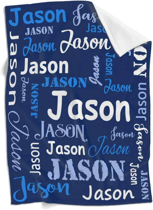 Gudina Personalized Baby Blankets and Throws, Custom Blanket with Name, Personalized Valentines Blanket Gifts for Kids
