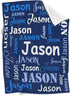 Gudina Personalized Baby Blankets and Throws, Custom Blanket with Name, Personalized Valentines Blanket Gifts for Kids