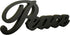 CVHOMEDECO. Matt Black Wooden Words Sign, Free Standing Peace Desk/Table/Shelf/Home Wall Decoration, 11 x 4-1/4 x 1 Inch