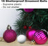 Fuchsia 2.5" Christmas Balls, Shatterproof Hanging Ornaments for Birthday Halloween Holiday Wedding, Set of 18pcs