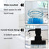 Ribbed Hand Glass Soap Dispenser Set of 2, Wide-Mouthed Glass Soap Bottles with Matte Black Pump for Bathroom & Kitchen