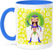 3dRose Dancer From Brazil Cartoon Samba Two Tone Mug, 11 oz, Blue