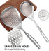 KAYCROWN Skimmer Slotted Spoon, 2 Pack Stainless Steel Pasta Spider Strainer Skimmer Ladle Spoon for Frying and Cooking, Frying Strainer Spoon, Kitchen Cooking Skimmer Colander by KAYCROWN