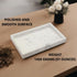 Natural Marble Tray for Desktop/Kitchen/Vanity/Bathroom, Stone Organizer Tray for Coffee Table, Plate Holder for
