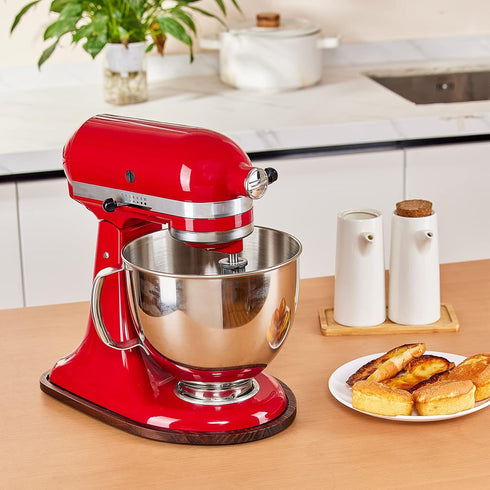 Mixer Slider Mat for Kitchen Aid Bowl Lift 4.5-5 Qt, Appliance Sliders for Kitchen Appliance Wood Tray