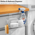 2 Pack 2 Poeland Over Cabinet Door Organizer, Plastic Storage Bin with Hooks, Over Cabinet Holder for Kitchen, Pantry