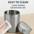 Small Mini Trash Can with Lid, Brushed Stainless Steel, Mini Countertop Trash Bin for Desk Office, 1.5 L