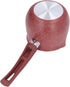 Portable Milk Pan, Aluminum Alloy Small Saucepan with Long Handle, Non Stick Coating, Mini Milk Boiling Pot (Red)