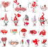 Valentine's Day Window Clings Decorations, 9 Sheets Window Stickers for Home, Office, Love Heart Decals