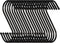 30 Pack 3.5 Inch Heavy Duty S Hooks, Black Hangers for Plants, Outdoor, Kitchen, Bathroom, Bedroom, and Office