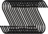 30 Pack 3.5 Inch Heavy Duty S Hooks, Black Hangers for Plants, Outdoor, Kitchen, Bathroom, Bedroom, and Office