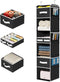 Univivi Hanging Closet Organizer with 6 Shelves, 4 Removable Drawers & 6 Side Pockets, Foldable Wardrobe Storage
