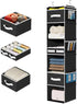 Univivi Hanging Closet Organizer with 6 Shelves, 4 Removable Drawers & 6 Side Pockets, Foldable Wardrobe Storage