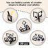 20 Packs Magnetic Photo Picture Frame Cute Mini Table Photo Frame Holder 3 Inches Plastic Colorful Photo Display Compatible with Fujifilm Instax for Fridge Refrigerator Office (Black and White) by Epakh