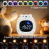 9 6 Kids Alarm Clock Night Light with Colors Light and White Noises, Sleep Training Digital Clock, Adjustable Bright