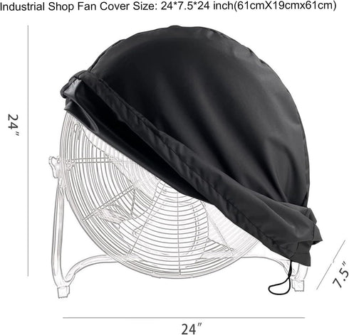 Industrial Floor Fan Cover, Waterproof & Dustproof Fan Cover Fit For Most 18" 20" High Velocity Electric Industrial Shop and Home Floor Fan
