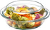 Mini 9 Inch Round Glass Casserole Dish with Glass Lid, Oven Safe Bakeware with Handles (1.9 QT)