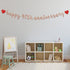Rose Gold Happy 40th Anniversary Banner for 40th Wedding Anniversary, Forty AF Party, 40th Birthday Decorations