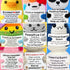 AicooFest 9pcs Positive Crochet Animals Emotional Support Plushies with Messages Positive Cat Bunny Duck Shark Employee