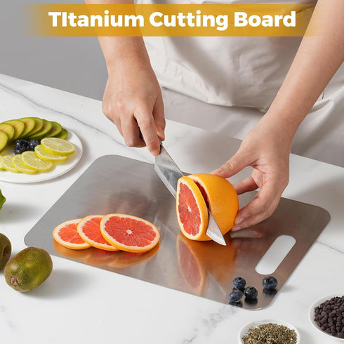 Kacitalone Board,100% Tavano Titanium Cutting Pure Titanium Cutting Boards for Kitchen,Double-side Available Cutting