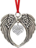 JUPPE Sympathy Gifts, Memorial Gifts for Loss of Loved One, Angel Wings Christmas Tree Ornament, Half of My Heart is in