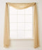 Elegant Comfort Luxury Sheer Curtains, Tan Window Treatment Panels with Rod Pocket, 55 x 216-inches