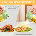 YOUSHEME 2 1 Dispenser,2024 2-in-1 470ml 470ml) in Glass Oil Sprayer & New Olive Oil Dispenser Bottle for Kitchen