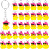 36 Pcs Duck Keychain Bulk, Cowboy Cowgirl Duck Party Favors, Tiny Duck Keychain with Cowboy Hat Sunglasses Charms