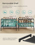 3-Tier 11.7 24.5 21 Inches, ULSH023BH01 SONGMICS Shoe Rack, Shoe Storage Organizer, Space-Saving, x x Entryway, Metal