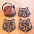 Cat Trivet - Black Cast Iron - Kitchen & Dining Table Accessory - Housewarming & Cat Lover Gifts - 6.6 by 6.3 in
