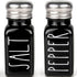 Black Salt and Pepper Shakers Set by Brighter Barns - Cute Black Kitchen Decor, Gothic or Halloween Style, Farmhouse