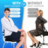CushZone Ergonomic Seat Cushion & Lumbar Support Pillow - Memory Foam for Sciatica Pain Relief & Posture Correction