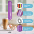 Handheld Milk Frother, Battery Operated Electric Foam Maker and Mixer for Drinks (Blue)