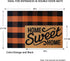 MUBIN Hand-Woven Cotton Rug, 27.5 x 43 Inches, Orange and Black Plaid Fall Outdoor Decorative Mat for Porch