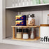 Shelf,2 Countertop,Pantry VERTORGAN Bamboo Corner Tier Plate Organizer for Cabinet and Dish and Spice Rack for Kitchen
