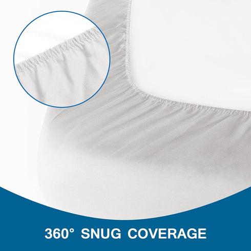 Cot Sheet 31" x 75", Fitted Mattress Sheets for Narrow Twin/Camp Bunk/RVs Bunk/Guest Beds, White Microfiber