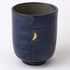 ????(Saikaitoki) Hasamiyaki 83972 Yunomi Cup - Large, Hand-painted Owl Pattern, Blue