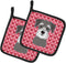 Caroline's Treasures BB5276PTHD Schnauzer Pair of Pot Holders - Kitchen Heat Resistant Sets, 7 1/2 x 7 1/2