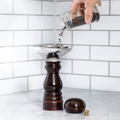 AllSpice Spice Funnel, Metal Stainless Steel 18/8 (1" Bottom)
