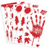 KUUQA 4 Pcs Bloody Handprint Clings - Horror PVC Stickers Decals for Halloween Decorations