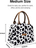 Insulated Lunch Bag - Reusable Lunch Box Cooler Tote Bag for Women Men Adults Work Picnic, Cow Print