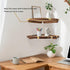 wyzqyam 10 Inch Set 2, Floating Corner Shelve, Acacia Wood Corner Shelf of Corner Shelf wall Mounted for Living Room