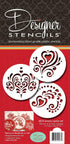 Designer Stencils Amore Cookie Stencil Set, Beige/Semi-Transparent